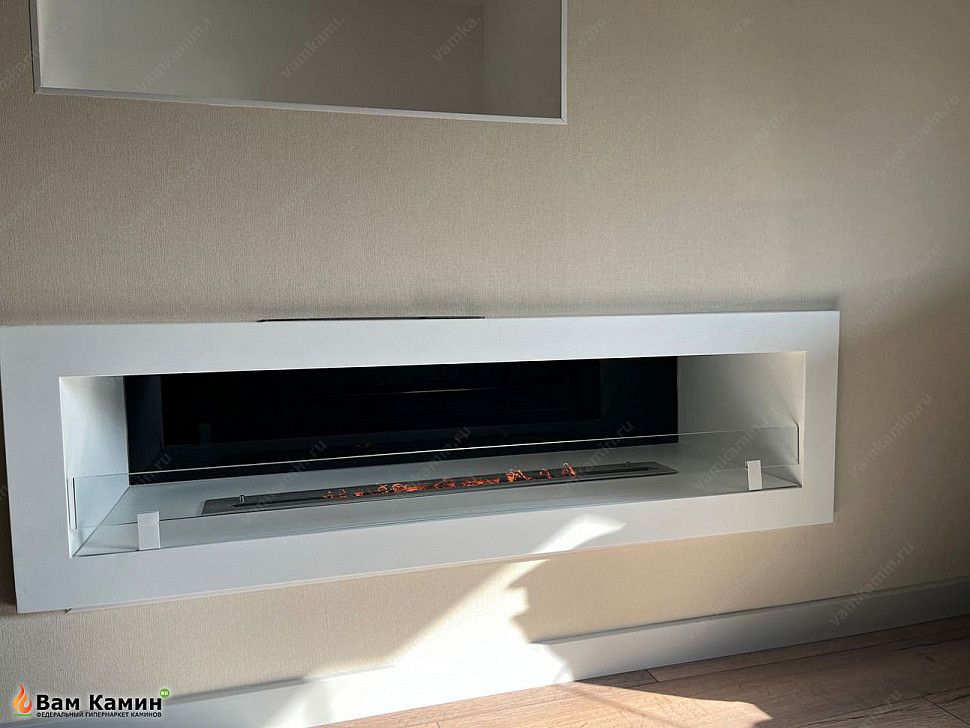 Биокамин в нишу SteelHeat ONE 1700 в интерьере Биокамин в нишу SteelHeat ONE 1700 в интерьере