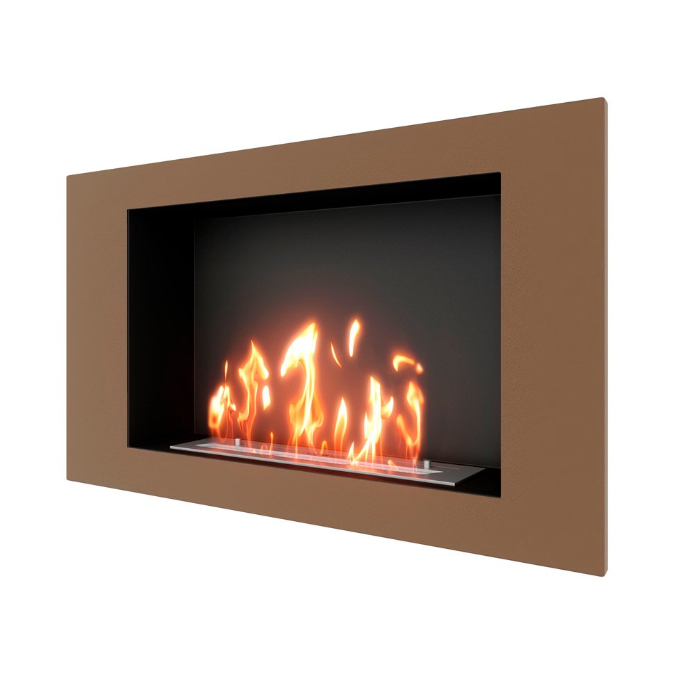 Биокамин встраиваемый SteelHeat LONG 900 с рамкой цвет бронза Биокамин встраиваемый SteelHeat LONG 900 с рамкой цвет бронза